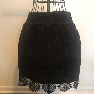 Black Crotchet Skirt